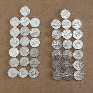 2 complete sets of 1971-1989 Canada Nickels